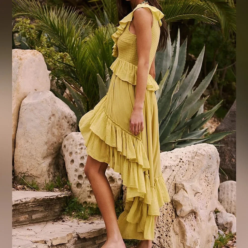 NWOT Free People Free-est Sunsational Midi Dress Size Medium